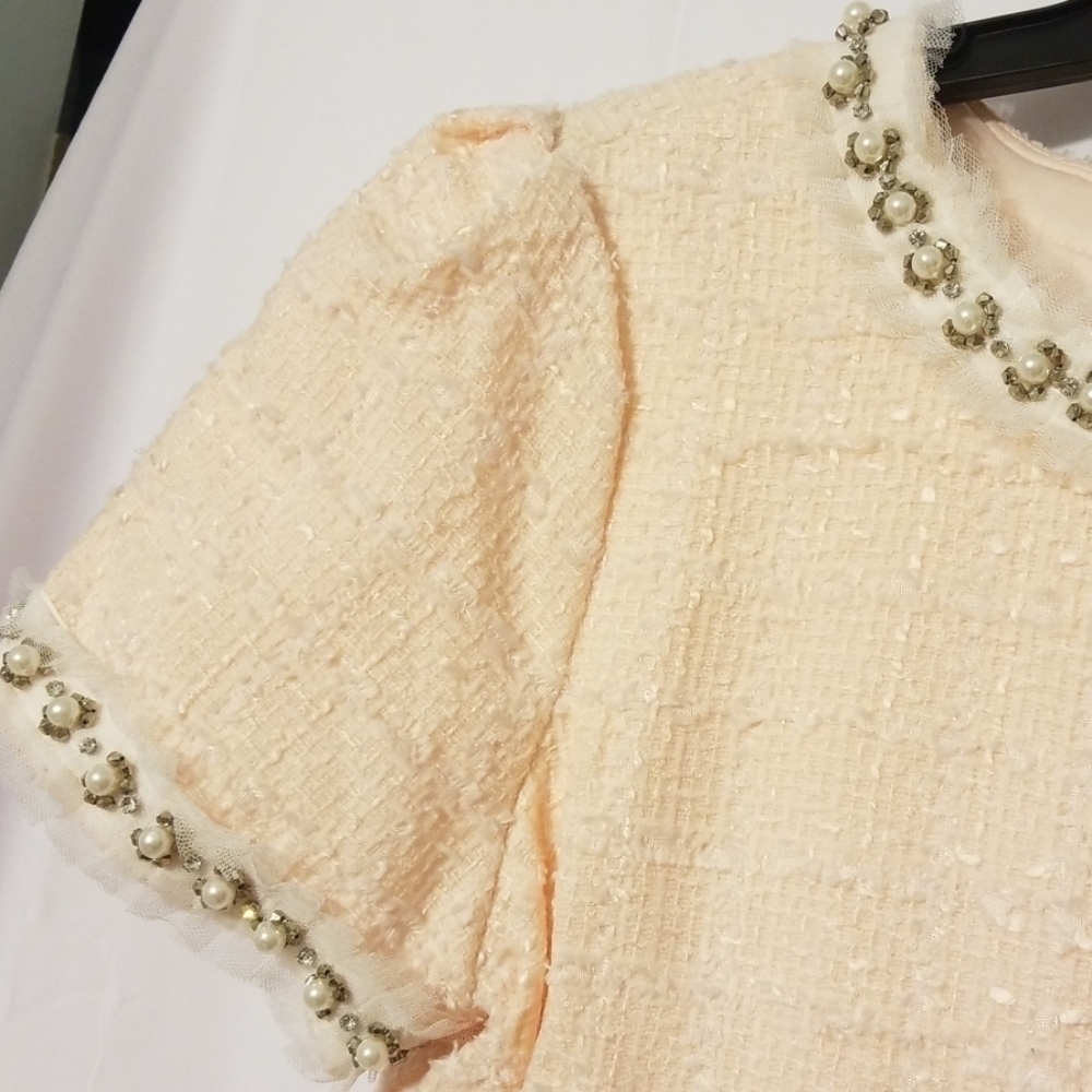 BETSEY Johnson Tweed  princess pink dress - Picture 8 of 17